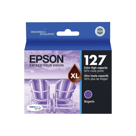 Epson 127 With Sensor - Extra High Capacity - magenta - original - ink cartridge - for Stylus NX530, NX625; WorkForce 545, 60, 63X, 645, 84X, WF-3520, 3540, 7010, 7510, 7520