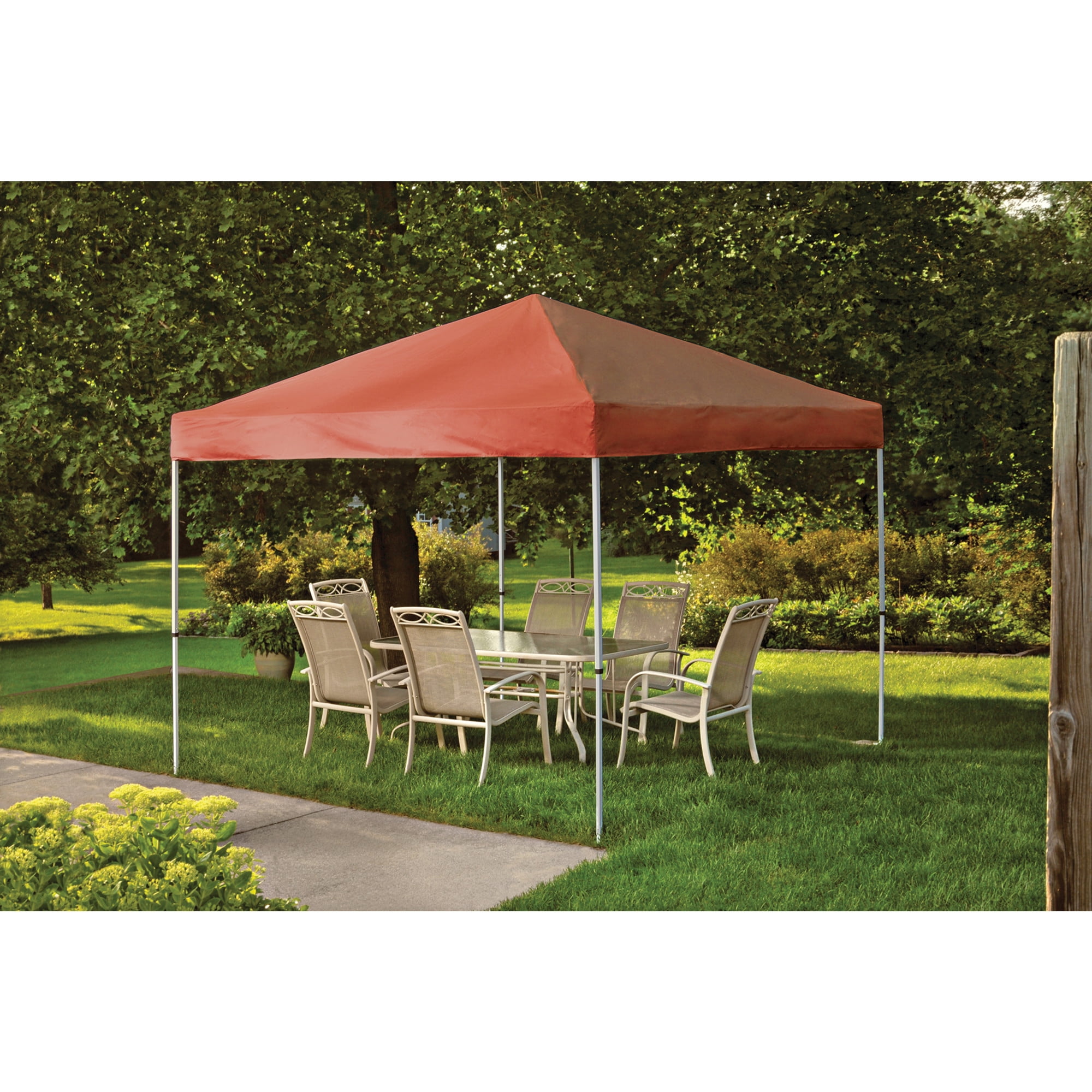 ShelterLogic 10 x 10 x 10 ft Orange Pop-Up Canopy HD - Straight Leg