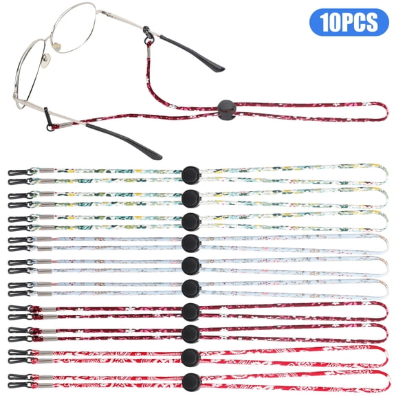 EEEkit 10pcs Fashion Glasses Straps for Women, Eyeglasses Sports Holder Straps, Sunglass Holders Around Neck