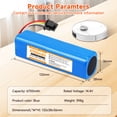 thumbnail image 6 of 14.4V Rechargeable Li-ion 6700mAh Sweeping Mopping Battery for Dreame D9,D9 Pro, D9 Max,D10,D10 Plus, L10 Pro, L10 Plus,, D10s, L10s RLS5-BL0, F9, Z10 Pro, RLS5-BL0, RVS5-WH0, RL55L-BL0, RLS5-WH0, 6 of 8