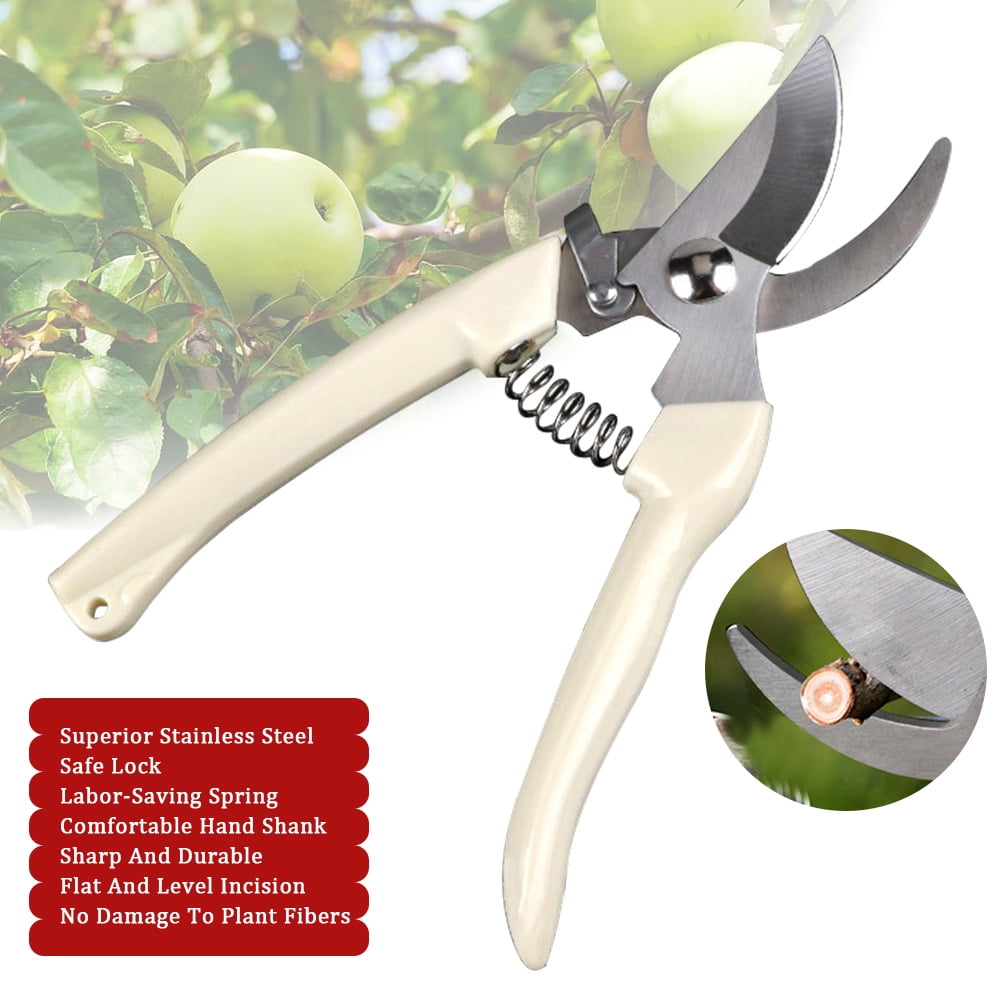 FlyFlise Portable Multi-Function Stainless Steel Pruning Shears Multipurpose White Hand