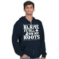 thumbnail image 3 of Blame It On My Roots Country Music Zip Up Hoodie Men's Women's Brisco Brands S, 3 of 6