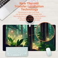 thumbnail image 4 of Desk Mat, Window View of Forest Desk Pad, Green Atmosphere Large Gaming Mouse Pad for Desk, 31.5"x11.8" Extended Big Computer Keyboard Mouse Pad with Non-Slip Base and Stitched Edge, 4 of 13