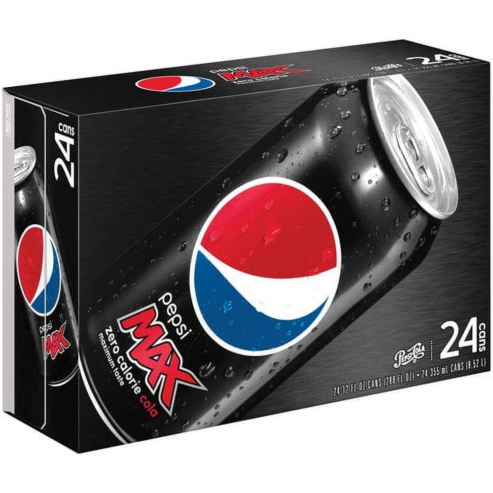 Pepsi Cola Zero Sugar Soda Pop, 12 fl oz, 24 Pack Cans