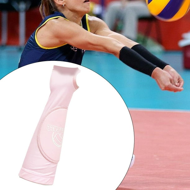 2 Guantes de Voleibol para Brazo, Muñequera de Baloncesto, Muñequeras Deportivas, Guantes de Entrenamiento para Videojuegos de Voleibol para Mujeres Rosa