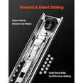 thumbnail image 4 of Heavy Duty 30 Inch Drawer Slides Pair Locking 250 lbs Load Capacity Side Mount Ball Bearing Triple Fold Full Extension, 4 of 6