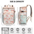 thumbnail image 3 of Travel Cooler Bag - Pioneer Flower Floral Print Pattern Camping Beer Cooler Backpack with Bottle Opener- Waterproof Insulated Picnic Backpacks - Cooler Bag for Beach, 3 of 6