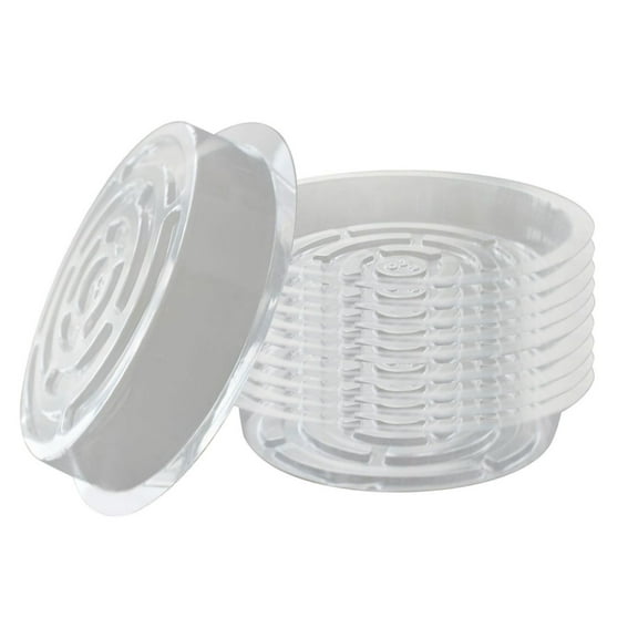 10 Pack Clear Plant Pots Saucer Drip Trays for Indoors Outdoors, 8 in Plastic Flower Plant Pot Saucer