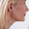 thumbnail image 6 of Humble Chic Geometric Marquise Threader Hoops - Hypoallergenic 18K Gold Plated, 3", 6 of 9