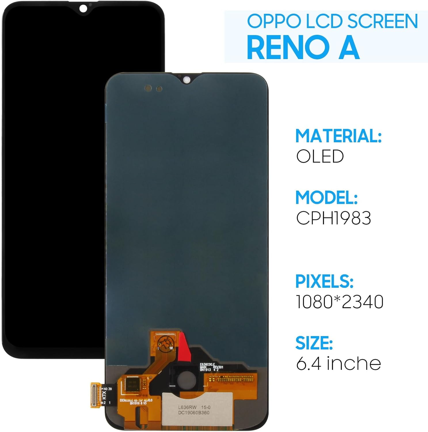 Screen Replacement for Oppo Reno A / R17 LCD Display 6.4