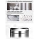 thumbnail image 4 of Kearding Cubo de basura silencioso de acero inoxidable, contenedores de basura para el baño y la sala de estar, contenedor de basura con tapa redonda Suministros de limpieza para el hogar 12L Kearding HA067962-03, 4 of 6