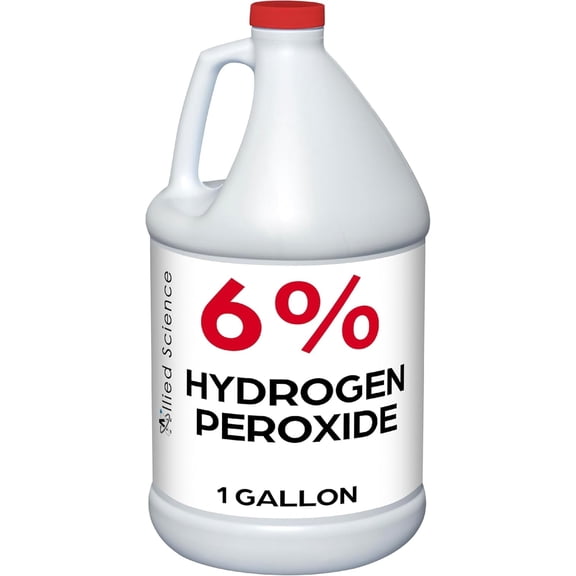 Allied Science 6% Hydrogen Peroxide Concentrate, Food Grade Household Cleaner, H2O2 & Purified Water Only, 1 Gallon