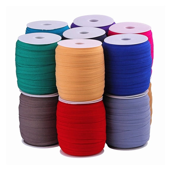 2pcs 5 Yards 5/8" 15mm Elastic Ribbon Elastic Spandex Satin Band Ties Hair Accessories Lace Trim Sewing Dress Accessories