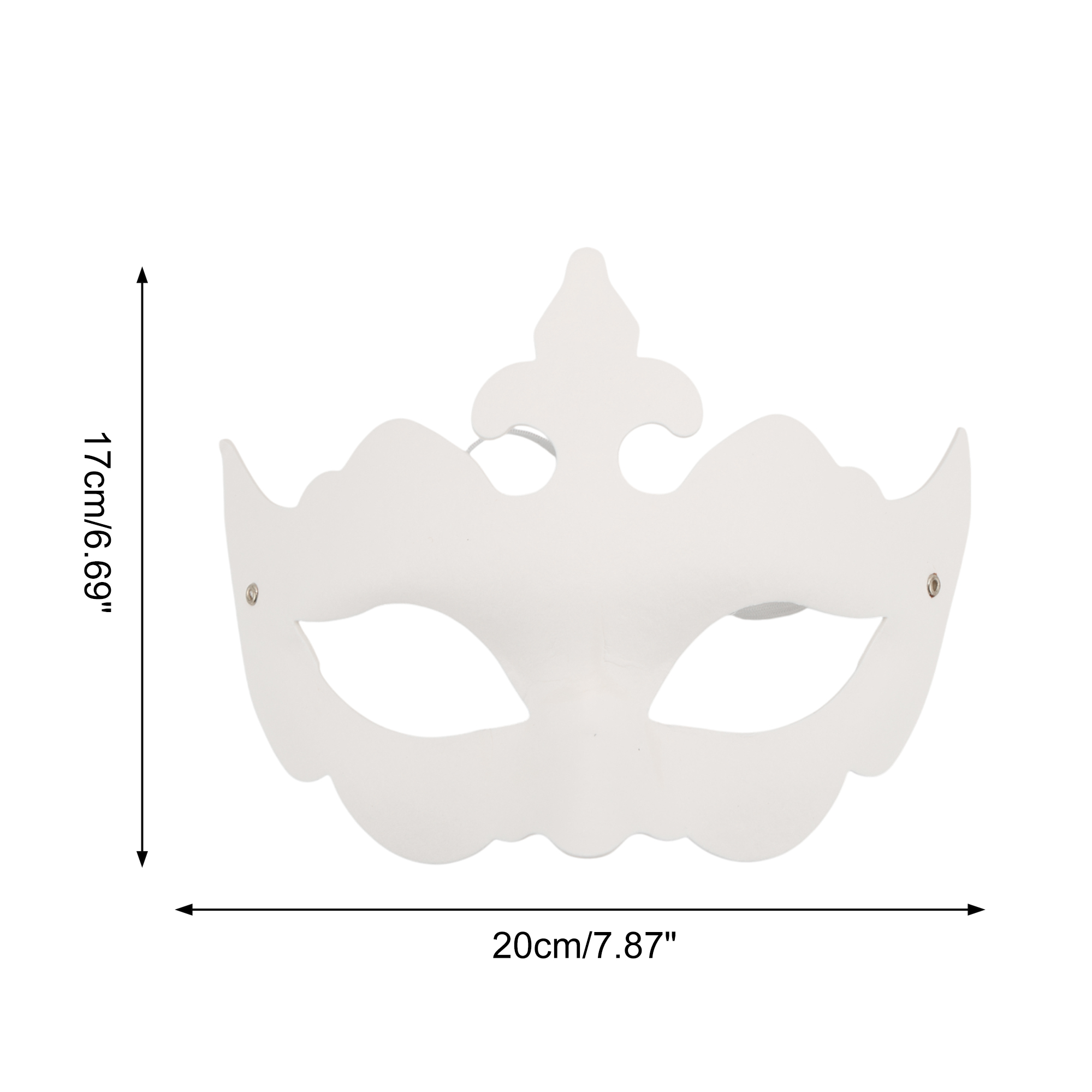 Unique Bargains 1 Pack Elegant Hand-Painted Party Mask White Pattern 9