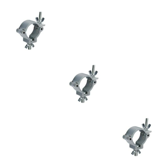 kurtrusly Aesthetic Lighting Hook Mount for Club Exhibition Event Versatile Alloy Wrap Around Clamp Silver Master 3Set