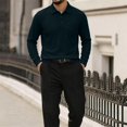 thumbnail image 6 of Corduroy Long Sleeve Polo Shirts for Men Slim Fit Chest Pocket Casual Pullover Travel Golf Top, 6 of 8