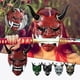 thumbnail image 2 of Prajna-Máscara de demonio japonés, fantasma, Guerrero, cara azul, Shura, ninja, escritura de cara completa, utilería para matar, disfraz de Halloween para hombre xuanjing unisex, 2 of 2