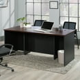thumbnail image 2 of Sauder Via Engineered Wood Executive Desk in Classic Cherry Finish, 2 of 13