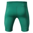 thumbnail image 6 of kamemir Half Tights Men Running Men's Athletic Compression Pants Baselayer Quick Dry Sports Running Gym Workout Tights Leggings(Green,XXL), 6 of 6