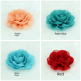 thumbnail image 3 of Flor hecha a mano Flor de gasa perlada Flor de tela DIY Ropa Tocado Accesorios de ropa 42 colores, 3 of 6