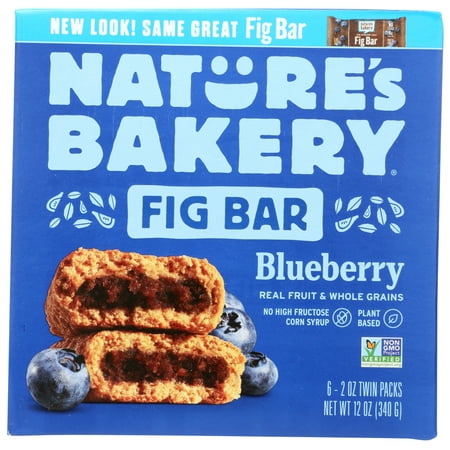 Nature s Bakery Stone Ground Whole Wheat Fig Bar Blueberry 6/2 Oz Pack Of 6