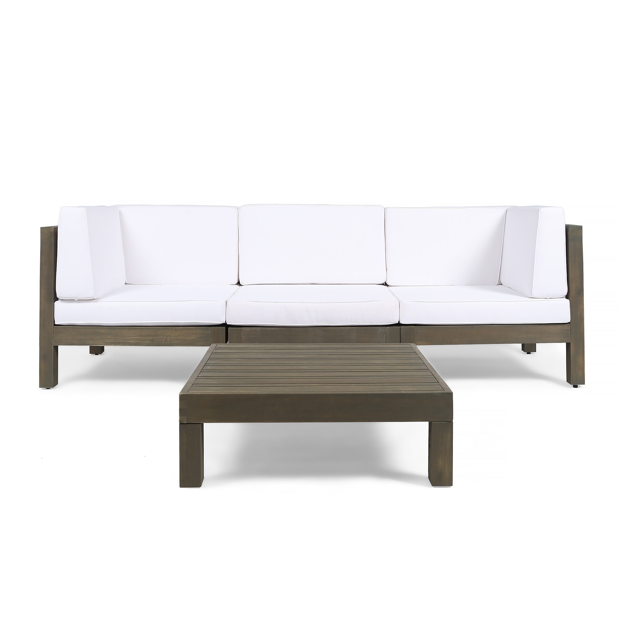 Christopher Knight Home Brava Outdoor 3Seater Acacia Wood Sectional