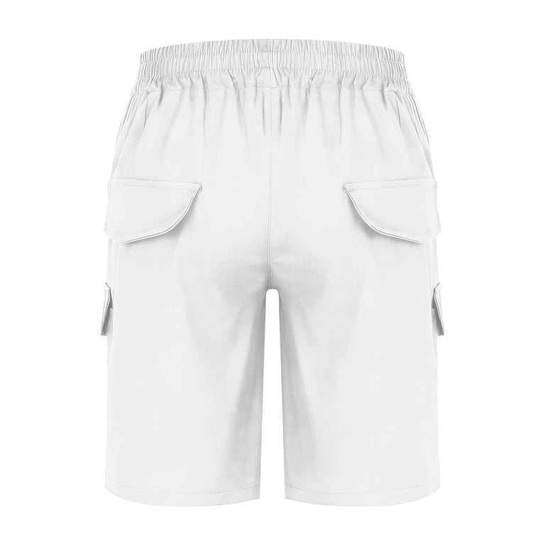 Cethrio Boys Cargo Shorts, Relaxed Fit Casual Summer Cotton Linen