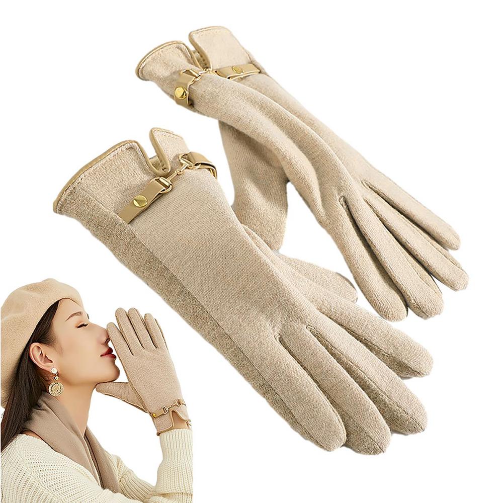 Ksruee Winter Touchscreen Gloves for Women Cold Weather Gloves with