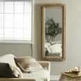 thumbnail image 3 of DecMode 24" x 54" Brown Washed Beaded Wall Mirror, 3 of 12