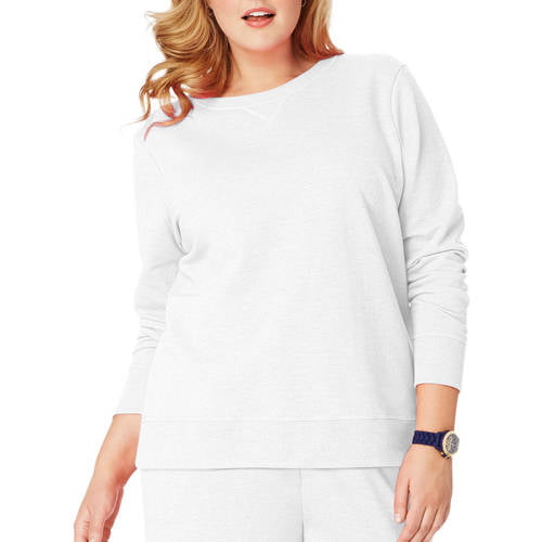 Women's Plus-Size Fleece Sweatshirt - Walmart.com