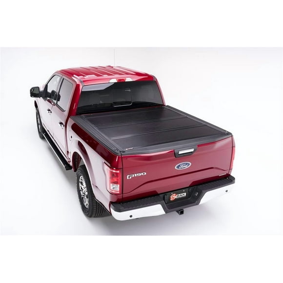 BAK Industries Tonneau Cover 772342 BAKFlip F1; Hard Folding; Low Profile; 2 Folds/3 Panels; Textured Black; Fiberglass Covered Aluminum; Non-Lockable