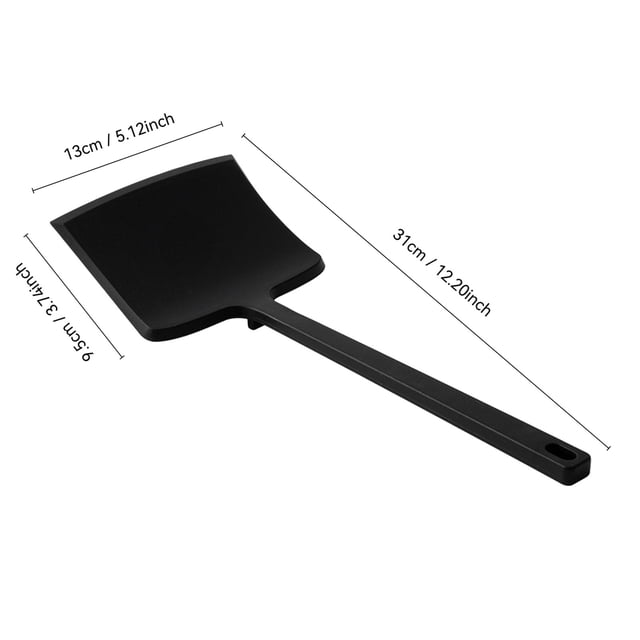 Tauxra Wide Silicone Frying Spatula 4.7 Inch Extra Wide Head Heat Resistant 446F For Non Stick Cookware Kitchen Cooking