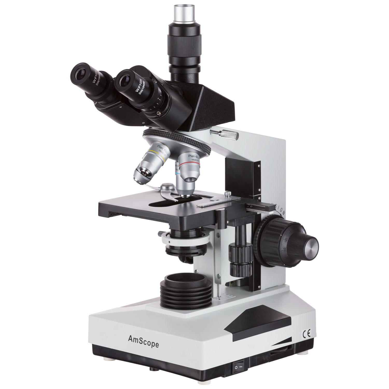 AmScope X X Lab Clinic Vet Trinocular Microscope With Plan Achromatic Objectives New
