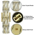 thumbnail image 6 of Claxy 4-Light Gold Wall Sconce with Tube Crystal Glass Shade, 6 of 7