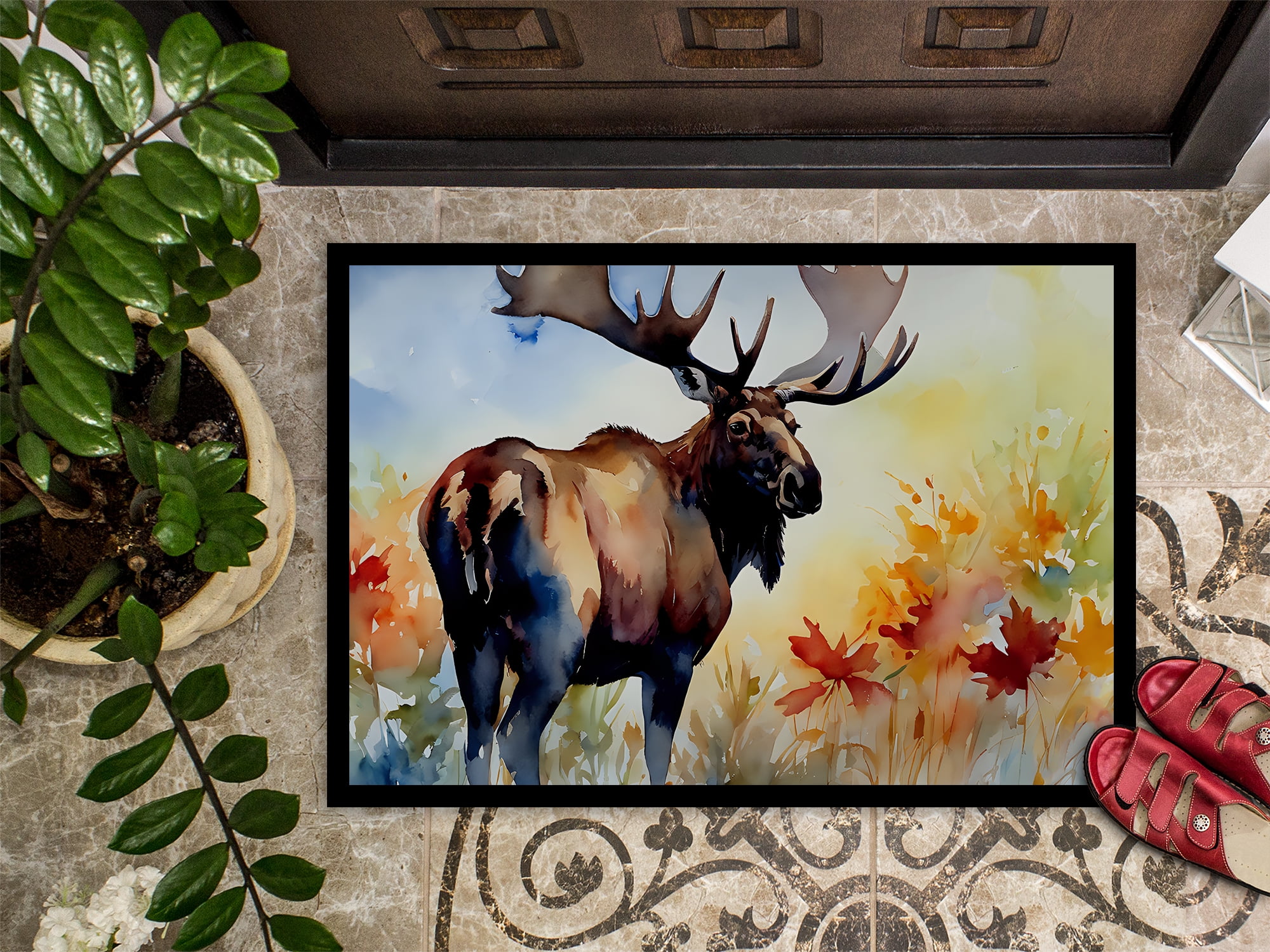 Carolines Treasures DAC2962MAT 0.15 x 18 x 27 in. Moose Doormat