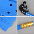 thumbnail image 4 of Kit de snorkel y aletas de silicona para niño y niña, para niños traje de buceo gafas de natación aletas de buceo (zapato azul talla 30-35 yardas) brillar  Electrónica, 4 of 5