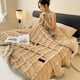 thumbnail image 4 of Rabbits Furs Blanket Thickened Office Nap Blanket Air Conditioning Sofa Corals Fleece Lunch Break Shawl Small Blanket, 4 of 6