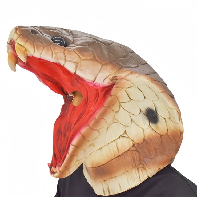 Máscara Cobra Snake de látex realista para Halloween y bromas