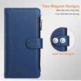 thumbnail image 4 of PU Leather Magnetic Snap Flip Zipper Strap Wallet Phone Case Fit for Samsung Galaxy A54 5G, 4 of 5