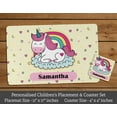 thumbnail image 3 of Printtoo Kids Placemat & Coaster Set Personalized Birthday Christmas Gifts For Girls,Unicorn-11x17 Inch, 3 of 6