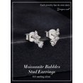 thumbnail image 5 of Bubble Moissanite Studs 925 Sterling Silver Lab-Created Diamond Alternative Jewelry for Women Men, 5 of 9