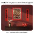 thumbnail image 4 of Abbraccia Pintura tradicional Yangjiabu en xilografía hecha a mano, Año del Caballo 2026, arte árbol del dinero, 4 of 5