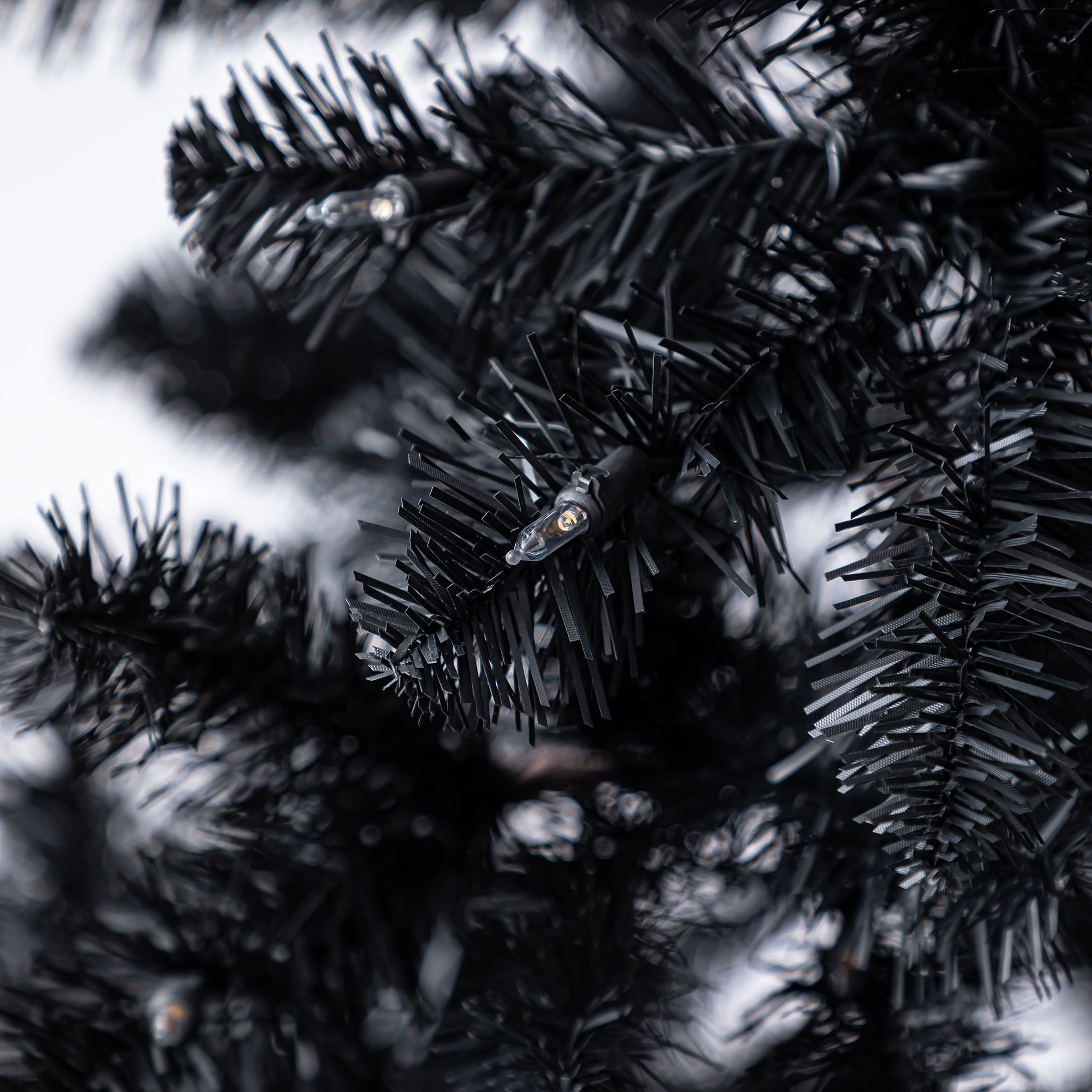 6.5' Pre-Lit Madison Pine Black Artificial Christmas Tree with 250 Warm White LED Lights and Stand, by Holiday Time