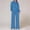 *Blue, variant on ClodeEU Womens 2 Piece ,High Collar Sweatshirts Sets Matching Wide Leg Elastic Waist Sports Pants With Pockets Black,Womens Plus L