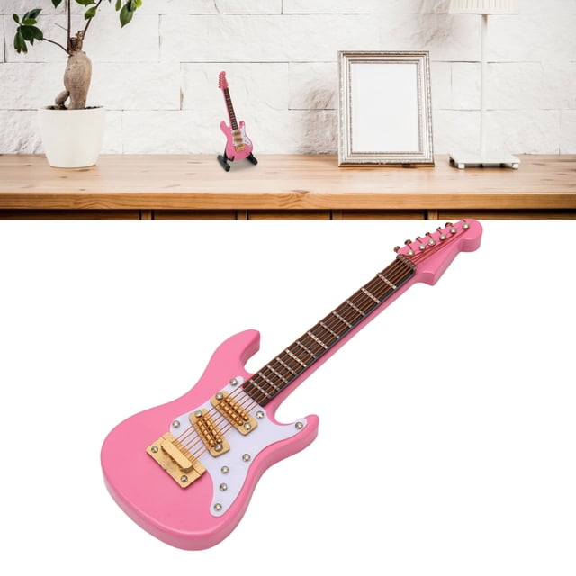 Mini Adorno De Guitarra Eléctrica, Adornos De Guitarra En Miniatura, Soporte De Exhibición, Caja De Almacenamiento, Instrumento Musical Para Colección En El Hogar