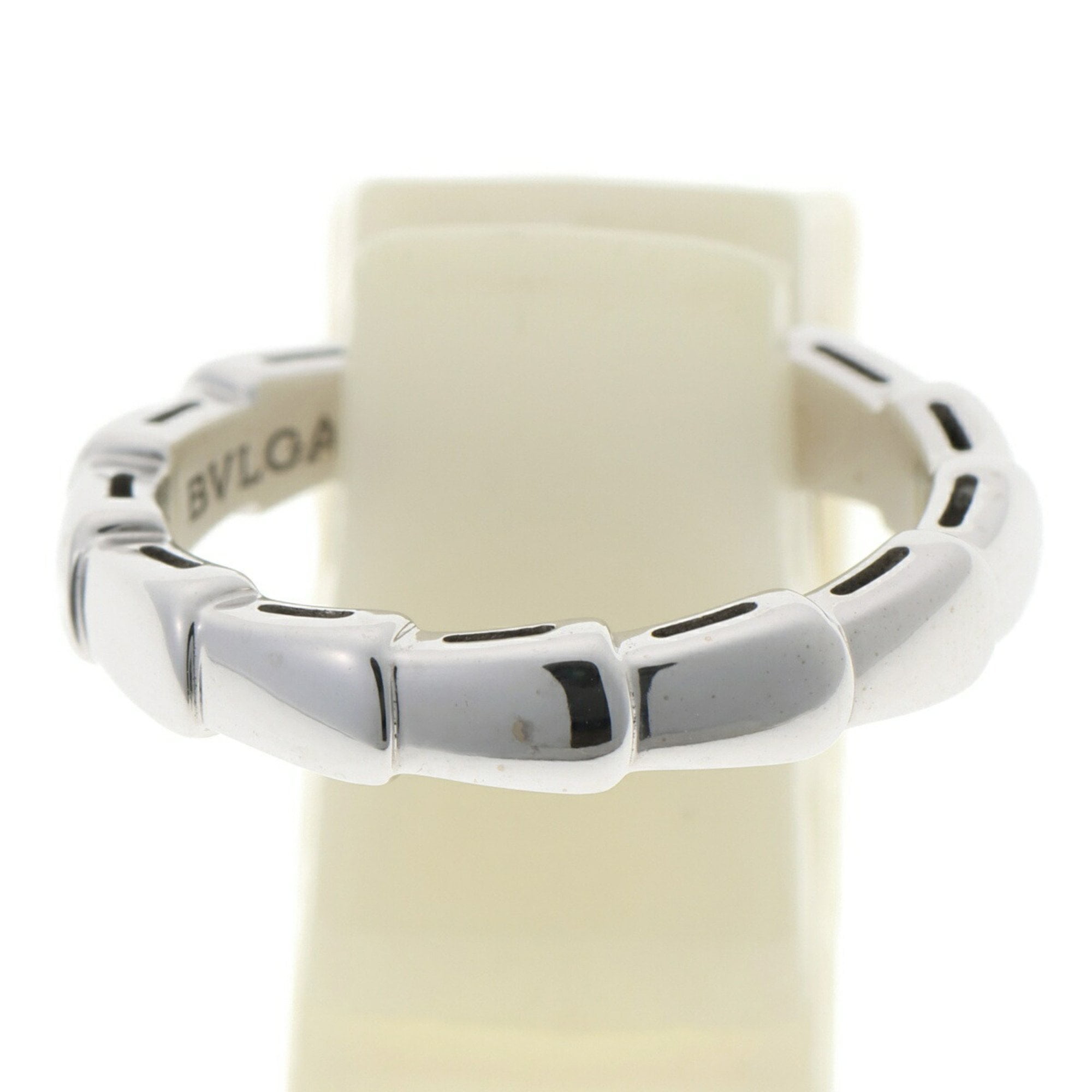 Pre-Owned BVLGARI Serpenti Viper Ring 349672 750 18K White Gold L-159061 (Good)