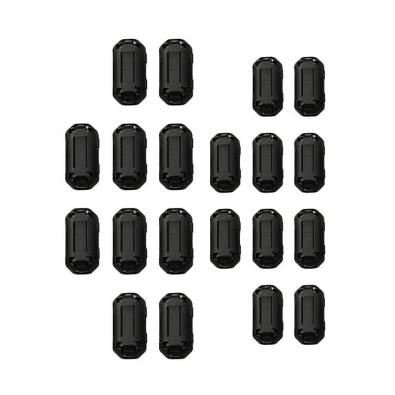 20Pcs Clip-On Ferrite Ferrite Core Bead Ring Core Rfi Noise Suppressor 7Mm 13Mm