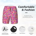 thumbnail image 2 of Kdxio Colorful Donuts 1 Print Men's Swim Trunks with Compression Liner 7 Inch Inseam Quick Dry Swim Shorts, 2 of 5