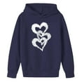 thumbnail image 4 of Sudaderas con capucha para niños y niñas, sudaderas casuales de manga larga, lindas sudaderas de gran tamaño con bolsillo de polar, chaquetas para niñas, 4 of 4