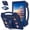 Dark blue, variant on Shockproof Protective Case For Samsung Galaxy Tab A11/A9 8.7-inch 2025/2023 Cute Cartoon Pattern Handheld Stand EVA PC Children's Anti Fall Cover Tablet Case Adjustable Shoulder Strap,Blue